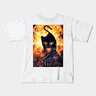 panthere fire Kids T-Shirt